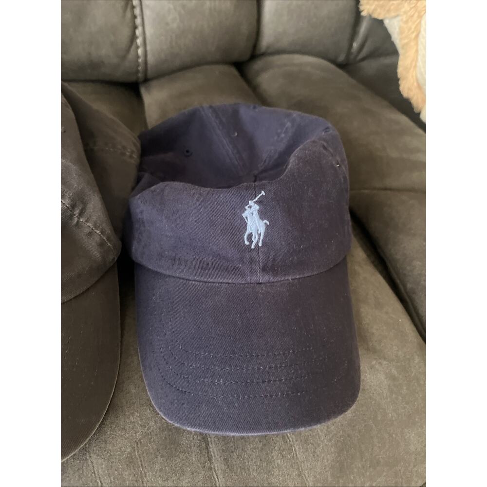 (3) Polo Ralph Lauren Hat Cap Strap Back Blue Mens Yellow Pony Adjustable Casual - Picture 4 of 13